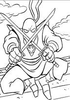 coloriage Shredder l ennemi des tortues ninjas